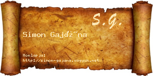 Simon Gajána névjegykártya